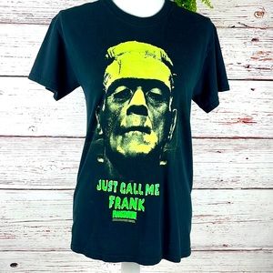 Vintage Glow-in-the-Dark Frankenstein Graphic Tee – Horror Shirt Size S